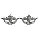 thumbnail image 2 of Qarigey Accesorios de media cara Retro Prom Masquerade Bola veneciana Fiesta Rendimiento Danza Decoración Halloween plata antigua plata antigua 2piezas Qarigey CBP373012, 2 of 6