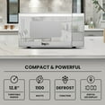 thumbnail image 3 of Total Chef Compact Countertop Microwave Oven, 1.3 Cu Ft. 1100W, 10 Power Levels, 6 Auto Cook Pre-Sets, Express Cook, Digital Touchscreen Controls, Child Lock, Timer, Mirrored Finish, Stainless Steel, 3 of 10