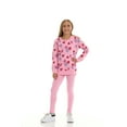 thumbnail image 6 of Pink Angel Girls’ 2-Piece Fleece Sweatshirt and Legging Set – Cozy Fall & Winter Outfit with Stylish Prints, 6 of 9