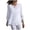 White, variant on Women's T-Shirts - Blouse For Women Summer Lace Patchwork Bow V Neck Embroidery 3/4 Sleeve Solid Tops - Casual Tee, White, XL