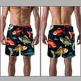 thumbnail image 3 of luoweisi Men's Beach Shorts Quick Dry Swim Trunks with Mesh Lining Fish 2XL, 3 of 5