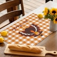 thumbnail image 5 of Fall Placemats Set of 6 Turkey Give Thanks Place Mats Thanksgiving Placemat Orange Buffalo Plaid Table Mats for Dining Kitchen Table Holiday Dinner Party Home Fall Decorations 13x19 Inch, 5 of 8