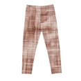 thumbnail image 4 of Toddler Girl Leggings Plaid Criss Cross Trendy Stretch Comfortable Cotton Pants Lightweight Skinny Kids Fall Outfits, Brown, 6 Years, 4 of 6