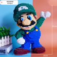 thumbnail image 1 of Super Mario Bros-bloques de construcción grandes para niños, modelo de dibujos animados, gráficos, educación, adornos, regalos de bricolaje, 50/35/28cm, 1 of 4
