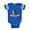 Royal Blue, variant on - Boston Terrier Valentine - Cute Infant Baby Football Bodysuit