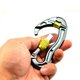 thumbnail image 4 of Neries aleación carabiner reutilizable profesional colorido antideslizante hebilla al aire libre deporte escalada carabiners con polea amarillo Inevent OD003187-03, 4 of 7