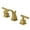 Brushed Brass, variant on Kingston Brass KS4941CQL Claremont 8 in. Widespread Bathroom Faucet, Polished Chrome