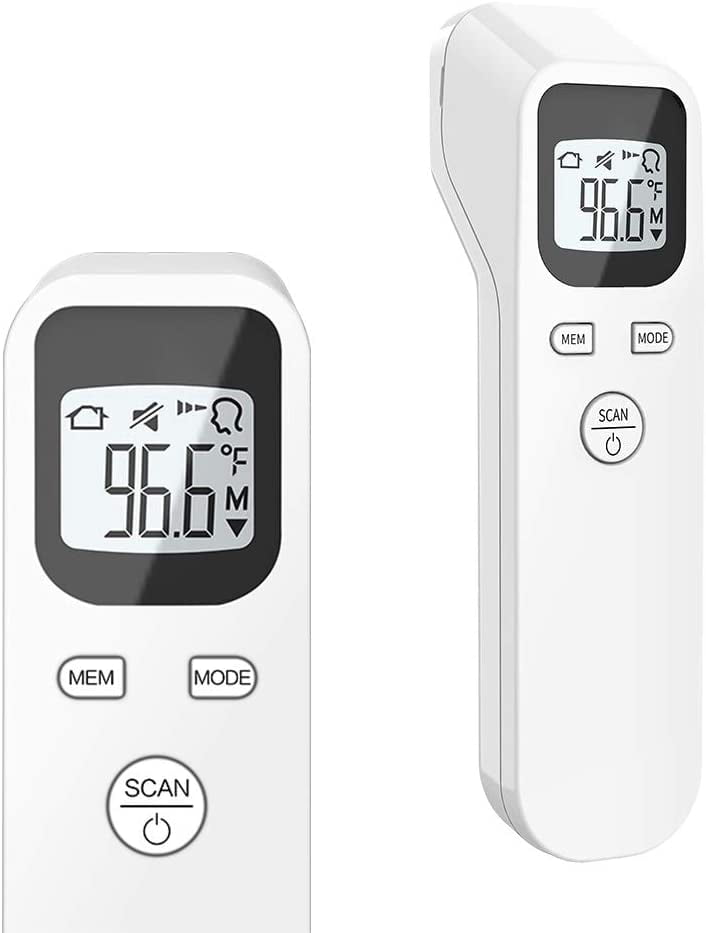Instant Accurate Reading Infrared Thermometer No Touch with Large Digital Screen Baby Fever Beeper for Home Outdoor Adult 【Stock in US】