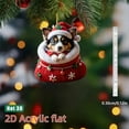 thumbnail image 4 of Lilixerw 2 PCS Christmas Dog Acrylic Ornaments,Print Festival Hanging Decor for Xmas Tree,Car Mirror,Wall,Holiday Home Gifts,3.15Inch, 4 of 6