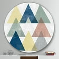 thumbnail image 3 of Designart 'Geometrical Composition Triangles II' Art mural géométrique en métal, 3 of 3
