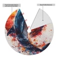 thumbnail image 2 of Sikiie Sunset Ocean Watercolor Dolphin 30-48 inches {designName} Print Christmas Tree Skirt Snowman Xmas Tree Skirt with Edge Christmas Decorations for Holiday Party30", 2 of 7