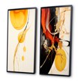 thumbnail image 3 of Designart "Retro Wave Continuation Undefined" Abstract Shapes Framed Wall Art Set Of 2 - Transitional Grey Framed Canvas Set For Living Room Decor, 3 of 6