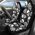 thumbnail image 2 of XYZCANDO Car Seat Covers Waterproof Car Front Seat Covers Front Car Seat Covers Stretchable Thin Truck Sedan, Skull and Rose Print, 2 of 10