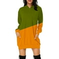 thumbnail image 1 of FcBaudy Robe à Capuche, Robes de Printemps pour Femmes, Robes pour Femmes Mode Femmes Chandail à Capuche avec Poche Manches Longues Imprimé Robe Ample Robe Femme, 1 of 6