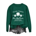 thumbnail image 2 of Ecqkame Patrick's Day Sweatshirts Floral Printed Shirt Casual Irish Gift Long Sleeve Crew Neck Graphic Pullover Tops B-Green XL on Clearance, 2 of 4