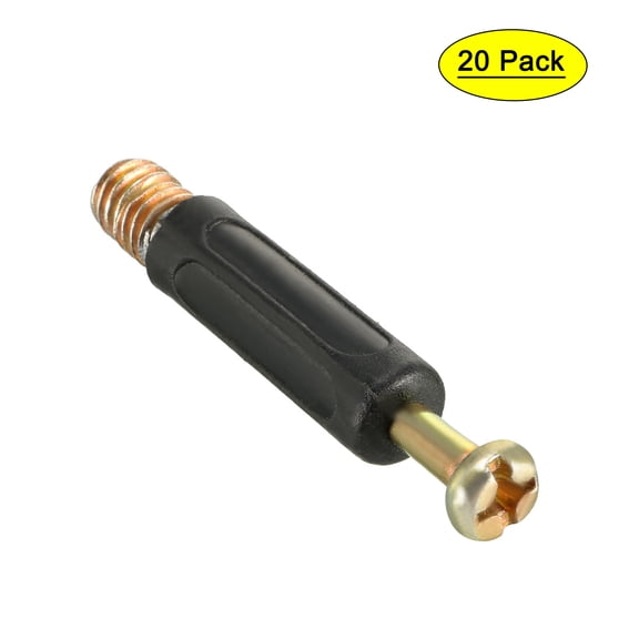 Uxcell 6mm Dia Thread Furniture Connecting Fitting Plastic Covered 20 Pack