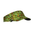 thumbnail image 2 of Yiaed Carrot Eggplant Print Sport Sun Visor Hats Adjustable Empty Top Baseball Cap Cotton Ball Caps for Women and Men, 2 of 5