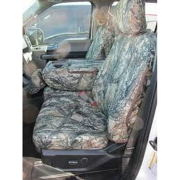 F480 2011-2014 Ford F150-F550 XL 40/20/40 Split Seat with Opening 20 Bottom and Opening Center Console in LOSTAT Camouflage Endura