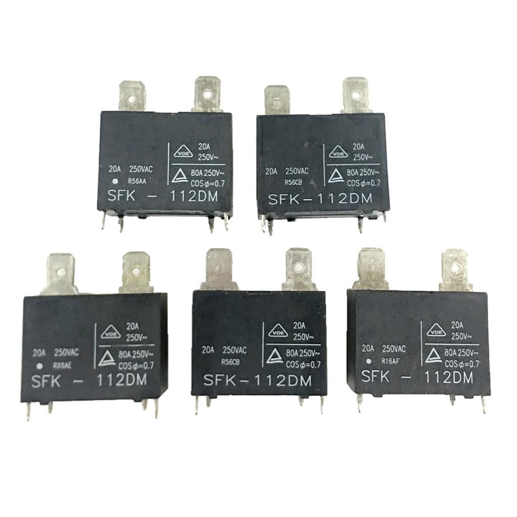 Relais SFK-112DM - Lot De 5, 20A 250V AC, 4 Broches - Pour Contrôle Industriel, Domotique - 3