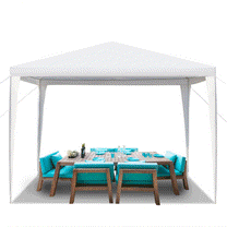 Ktaxon Wedding Canopy Party Tent without Sidewalls for Camping Outside Party BBQ 10x10ft White