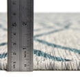 thumbnail image 5 of Rugs.com Jill Zarin Outdoor Collection Rug – 5' 3 x 8' Gray Teal Flatweave Rug Perfect For Bedrooms, Dining Rooms, Living Rooms, 5 of 9