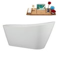 thumbnail image 2 of 60" Streamline B-312-87-CH Soaking Freestanding Tub and Tray With Internal Drain in Polished Chrome, 2 of 10