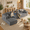 Drak gray, variant on 135" L-Shaped Cloud Modular Sectional Sofa, Corduroy Upholstery, Deep Seat Memory Foam Cushion, Black