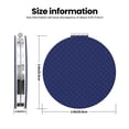 thumbnail image 3 of Uemuo Navy Blue Print Compact Portable Pocket Makeup Mirror - Leather Cover, Elegant Travel Cosmetic Mirror for Purse, Pocket, and Handbag-Round Shape, 3 of 9