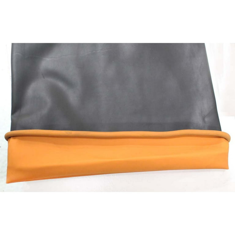18 Inch Black Natural Rubber Gloves with Crinkle Finish
