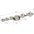 thumbnail image 6 of Modern Gold LED Bathroom Vanity Light, 6-Light Wall Mount with Crystal Sand Acrylic Shades – Moisture Resistant & Energy Efficient Vanity Mirror Lighting for Bathrooms, 6 of 9