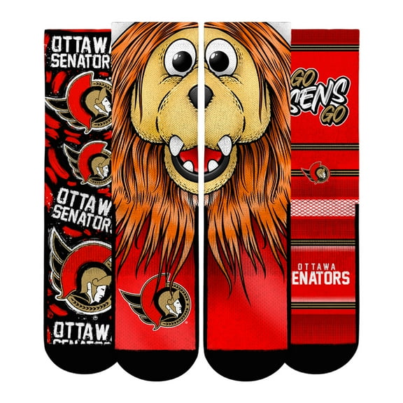 Unisex Rock Em Socks Ottawa Senators Fan Favorites Three-Pack Crew Socks Set