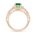 thumbnail image 2 of ANGARA Natural Aeon Vintage Style Solitaire 1.2 ct Emerald Filigree Engagement Ring in 14K Rose Gold for Women (Size-7mm) | May Birthstone, Anniversary, Jewelry Gift for Women | Natural Emerald Ring, 2 of 10