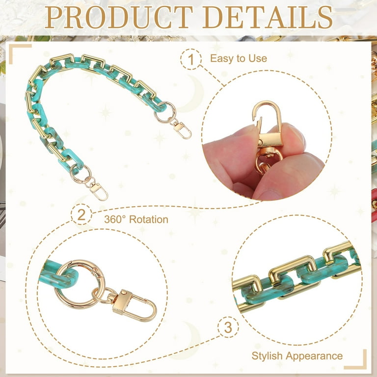 Uxcell Purse Chain Strap, 15.7 Inch Acrylic Handbag Chain Straps