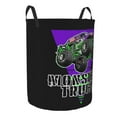 thumbnail image 2 of Large Circular Hamper Bag Monster Truck Jam Laundry Basket with Handles Bedroom Bathroom Home Medium, 2 of 8