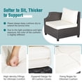 thumbnail image 6 of Costway 7pcs Patio Outdoor PE Wicker Cushioned Furniture Conversation Set Sectional Sofa, 6 of 10