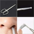 thumbnail image 4 of Pinkiou 2 Pieces Curved and Round Facial Nose Hair Scissors for Men Women Stainless Steel Set with Storage Box Moustache Scissor Beard Trimming Scissors Safety Use for Eyebrows Eyelashes Ear, 4 of 7