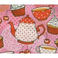 thumbnail image 5 of oneOone Cotton Flex Rose Pink Fabric Tea Party Kettle Sewing Craft Projects Fabric Prints By Yard 40 Inch Wide, 5 of 5