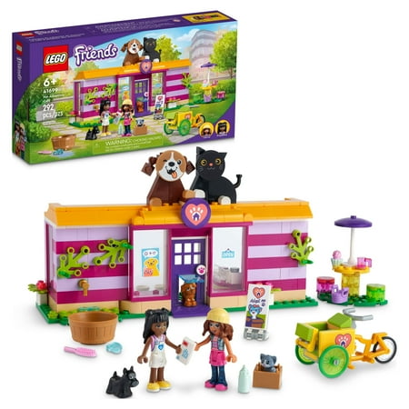 UPC: 0673419356268 | LEGO Friends Pet Adoption Café 41699 Building Toy – Collectible Animal Rescue Set with Olivia & Priyanka Mini-Dolls  Cat & Dog Figures  Creative Toys for Boys  Girls  and Kids Ages 6+