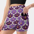 thumbnail image 3 of Crocus Flower Korean Fashion Skirt Summer Skirts For Women Light Proof Trouser Skirt Flower Purple Lilac Yellow Saffron Green, 3 of 7