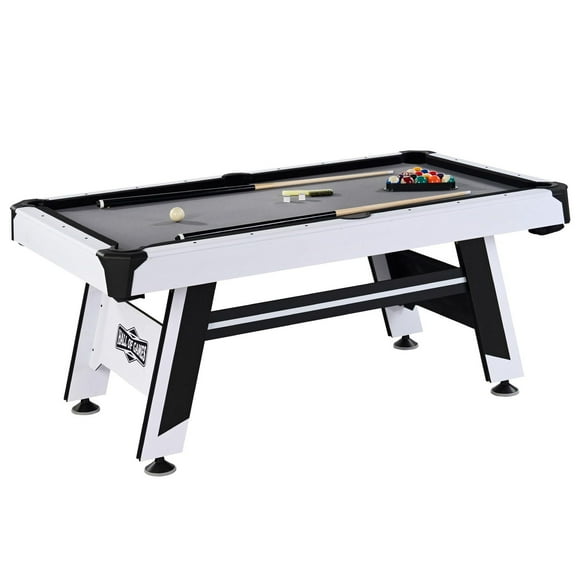 6 ft Arcade Drop Pocket Pool Table, Billiard Ball and Cue Stick Set Included, by Hall of Games