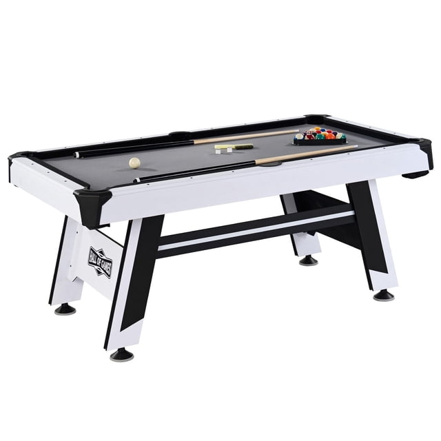 6 ft Arcade Drop Pocket Pool Table, Billiard Ball and Cue Stick Set Included, by Hall of Games