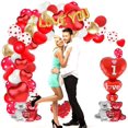thumbnail image 3 of I Love You Balloons, 90 pcs Red Heart Balloons Set - 1000 Red Rose Petals for Anniversary Romantic Decorations Special Night | Teddy Bear Valentines Balloons | Love Balloons Heart Shaped Balloons, 3 of 3