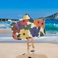thumbnail image 2 of Yayeee Kids Hooded Towels Toddler Soft Absorbent Beach Bathing Wrap 50" x 23.5", Large Colorful Flowers Pattern, 2 of 5