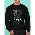 thumbnail image 2 of The King Of The Cats! Sweatshirt Men -Image by Shutterstock, Male 5X-Large, 2 of 4