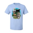 thumbnail image 2 of Eagle Bear Deer and Wolf Wildlife Americana / American Pride Men's Graphic T-Shirt, Light Blue, Small, 2 of 3