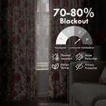 thumbnail image 5 of DriftAway Linen Floral Paisley Red Blackout Curtains for Living Room Bedroom 84 Inch Length 2 Panels Lined Back Tab Rod Pocket Window Drapes Thermal Farmhouse Country Jacobean Curtains, 5 of 8