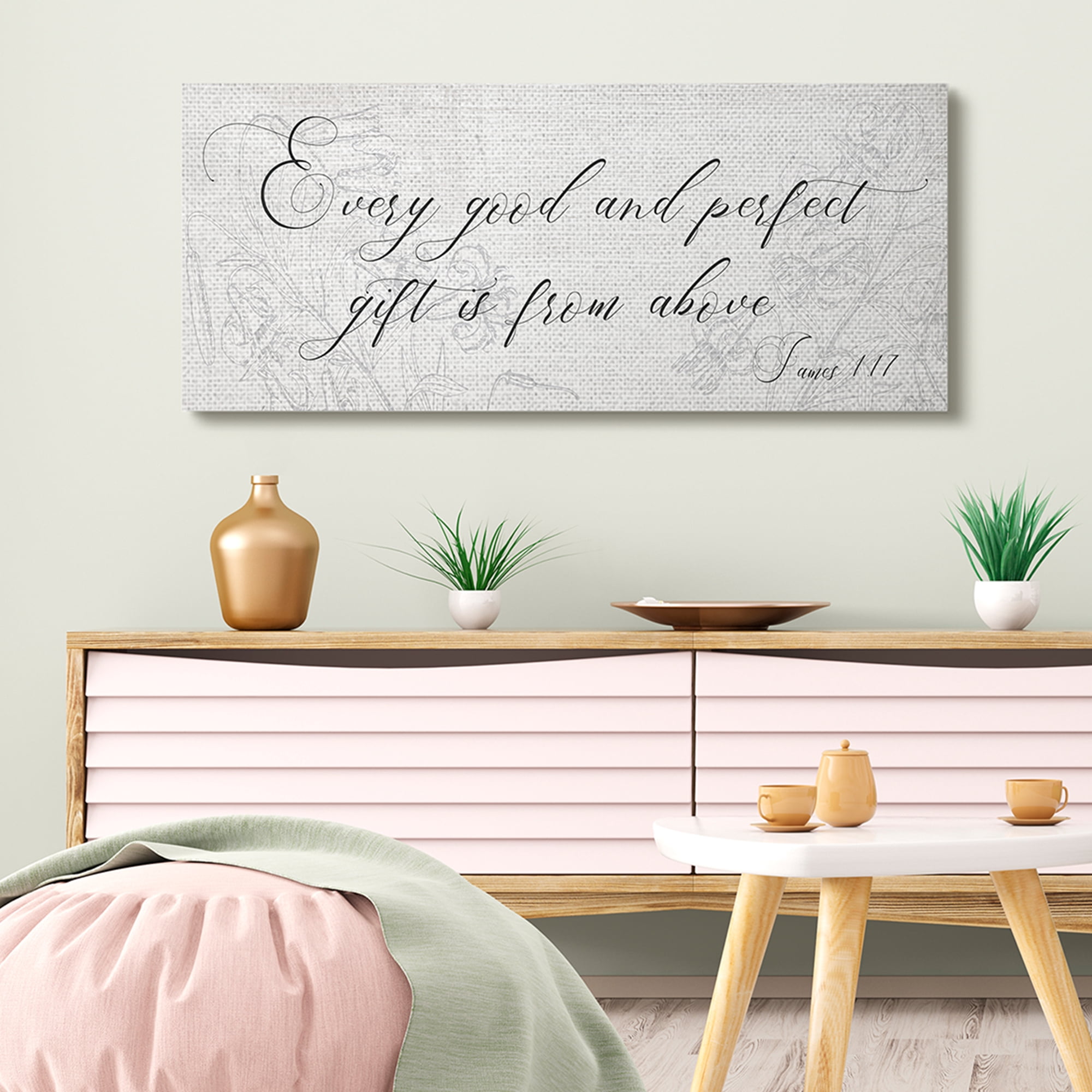 Stupell Industries Good and Perfect Gift From Above Proverbs James 1:17,20 x 48,Designed by Daphne Polselli