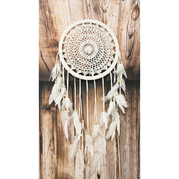 Bohemian Chic Hand Woven Macrame Dream Catcher Bedroom Feathers Boho Wall Decor