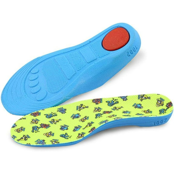 Children's Orthotic Insoles Kids Flat Feet Inserts for Medium Arch Support, Comfort and Soft Cushion