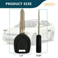 thumbnail image 3 of AKS KEYS New Uncut Blank Transponder Key Fits for Mitsubishi ID46 Chip "A" MIT3 (2 Pack), 3 of 5